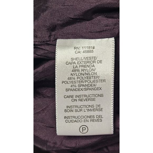 MICHAEL KORS FANCY PURPLE HOODED ANORAK CINCH-WAIST RAINCOAT LONG JACKET P/M - Picture 6 of 10